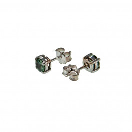 Green Sapphire Stud Earrings