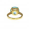 Cocktail Gold Ring adorned with a Blue Topaz