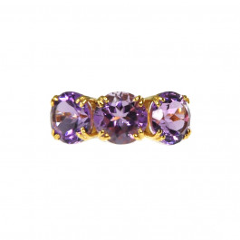 Three-stone Amethyst Ring