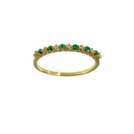 Gold Ring with 13 Gemstones