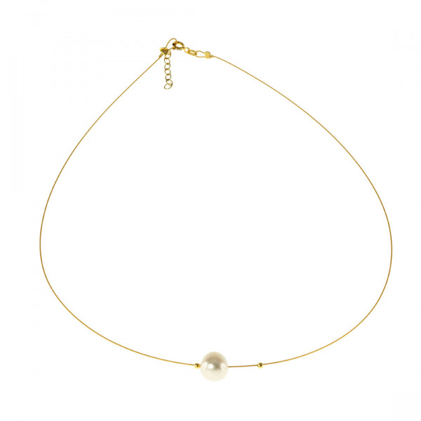 Pearl Necklace in Gold Plated Silver