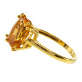 Solitaire Citrine Ring set in 18K Gold