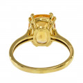 Solitaire Citrine Ring set in 18K Gold