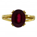 Handmade Solitaire Gold Ring adorned with a Ruby