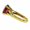 Handmade Solitaire Gold Ring adorned with a Ruby