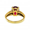 Handmade Solitaire Gold Ring adorned with a Ruby