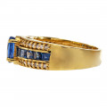 Ceylon Sapphire and Diamond Ring in 18K Gold