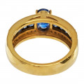 Ceylon Sapphire and Diamond Ring in 18K Gold