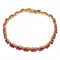 Ruby and Diamond Tennis 18K Gold Bracelet