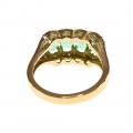 18K Gold Ring adorned with Emeralds and Diamonds