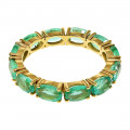 18K Gold Eternity Ring adorned with Colombian Emeralds