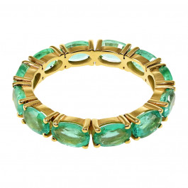 Emerald Gold Eternity Ring