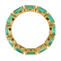 18K Gold Eternity Ring adorned with Colombian Emeralds