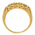 18K Gold Ring adorned with 5 brilliant-cut Diamonds