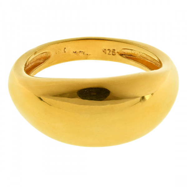 18K Gold Plated 925 Sterling Silver Contemporary Ring