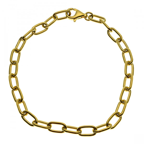 18K Gold Plated Sterling Silver Chain Bracelet