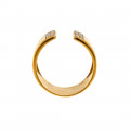 Gold Plated Silver Infinity Collection Ring with White CZ