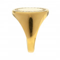 Δαχτυλίδι Chevalier από Επιχρυσωμένο Ασήμι με Λευκά Ζαφείρια