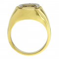 Diamond Chevalier Gold Ring with a Horseshoe