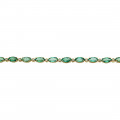 Emerald and Diamond Tennis Bracelet set in 18K Gold