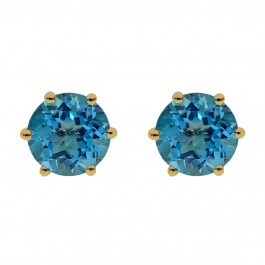 Blue Topaz Stud Earrings