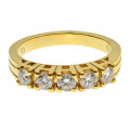 Half Eternity Gold Ring adorned with Diamonds