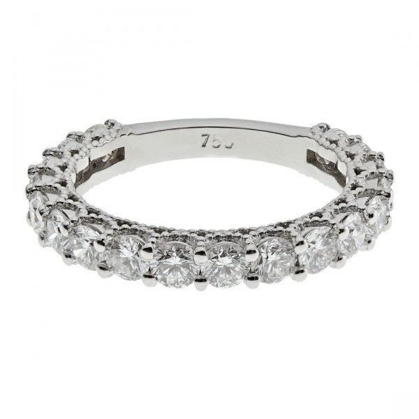 White Gold Eternity Ring adorned with 18 Diamonds