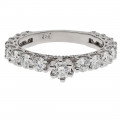 18K White Gold Diamond Engagement Ring