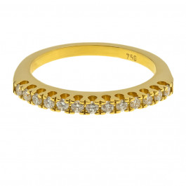 Gold Half Eternity Diamond Ring