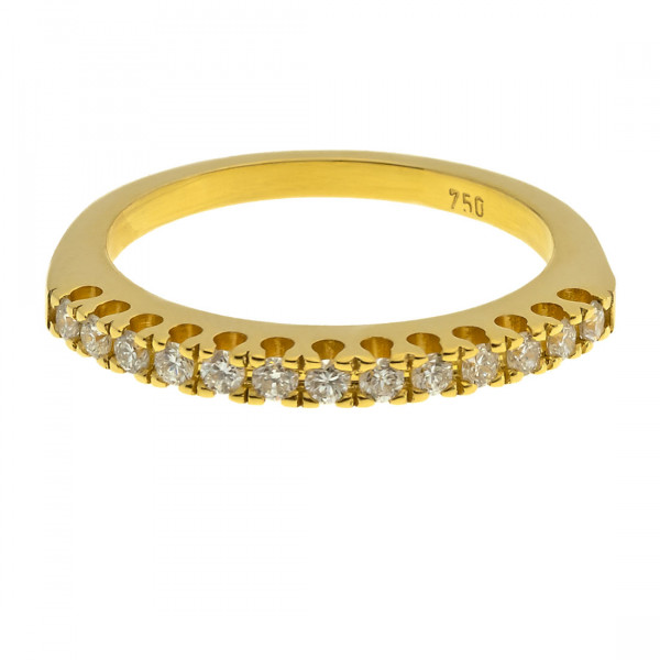 Half Eternity 18K Gold Diamond Ring