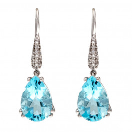 Blue Topaz Drop Earrings