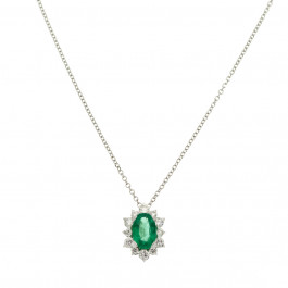 Emerald and Diamond Pendant