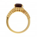 Gold Ring adorned with Ruby and Diamonds