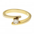 Solitaire Gold Ring adorned with a Diamond