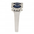 White Gold Sapphire and Diamond Ring