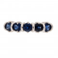 White Gold Ring adorned with Five Blue Sapphires