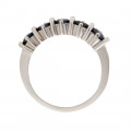 White Gold Ring adorned with Five Blue Sapphires