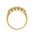 18K Gold Ring adorned with five Diamonds