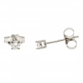 White Gold Stud Diamond Earrings