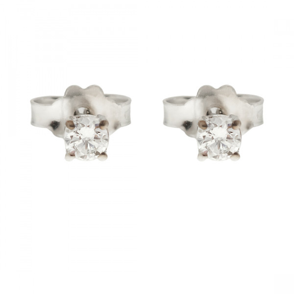 White Gold Stud Diamond Earrings