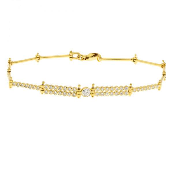 Diamond Bracelet set in Yellow Gold