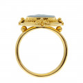 Κ18 Χρυσό Δαχτυλίδι με Cameo που απεικονίζει νεαρή γυναίκα