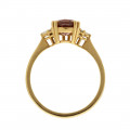 Χρυσό Δαχτυλίδι με Ζαφείρι πλαισιωμένο από 6 Μπριγιάν