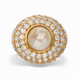 Statement Ring with Rose Quartz