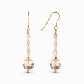 Drop Earrings with Baroque Pearls and Rose Swarovski Crystal