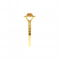 14K Gold Ring with Natural Fancy Deep Yellowish Orange Diamond