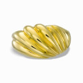 18K Yellow Gold Plated Ring with Shell Design 