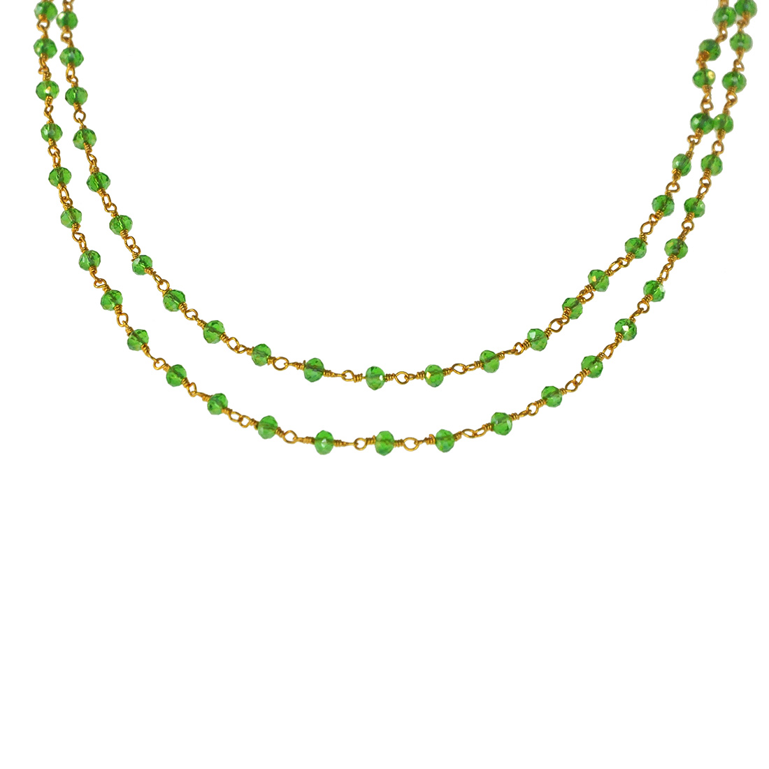 Linkchain με Πράσινα Glass Stones GT Tsangarakis