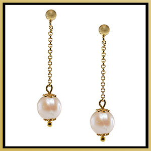 gold plated dangle earrings