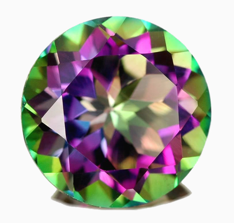 mystic topaz with its rainbow colors
